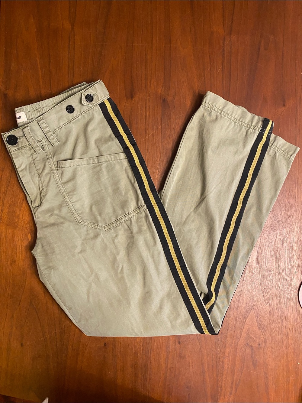 Zadig & Voltaire Pamela Ribbon Stripe Side Cotton Twill Pants